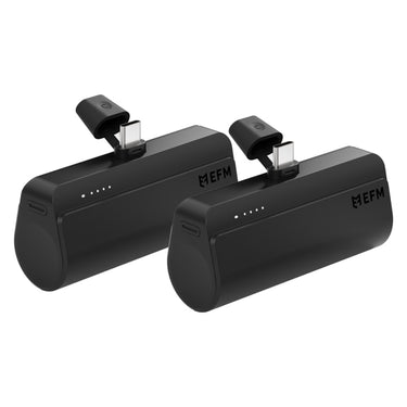 EFM Power On-The-Go Twin Pack for all USB-C Devices - Black